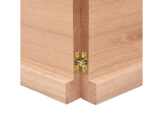 Étagère murale marron clair bois chêne massif traité