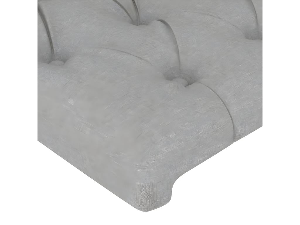 Tête de lit avec oreilles Gris clair 103x23x78/88 cm Tissu