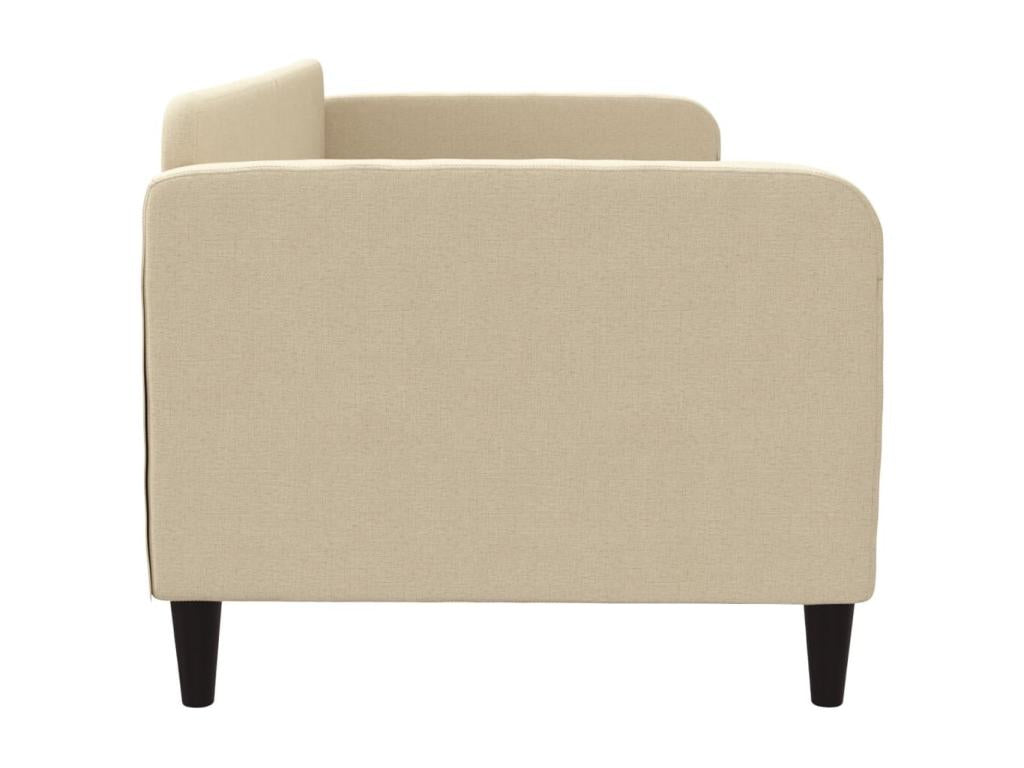 Lit de repos sans matelas crème 80x200 cm tissu