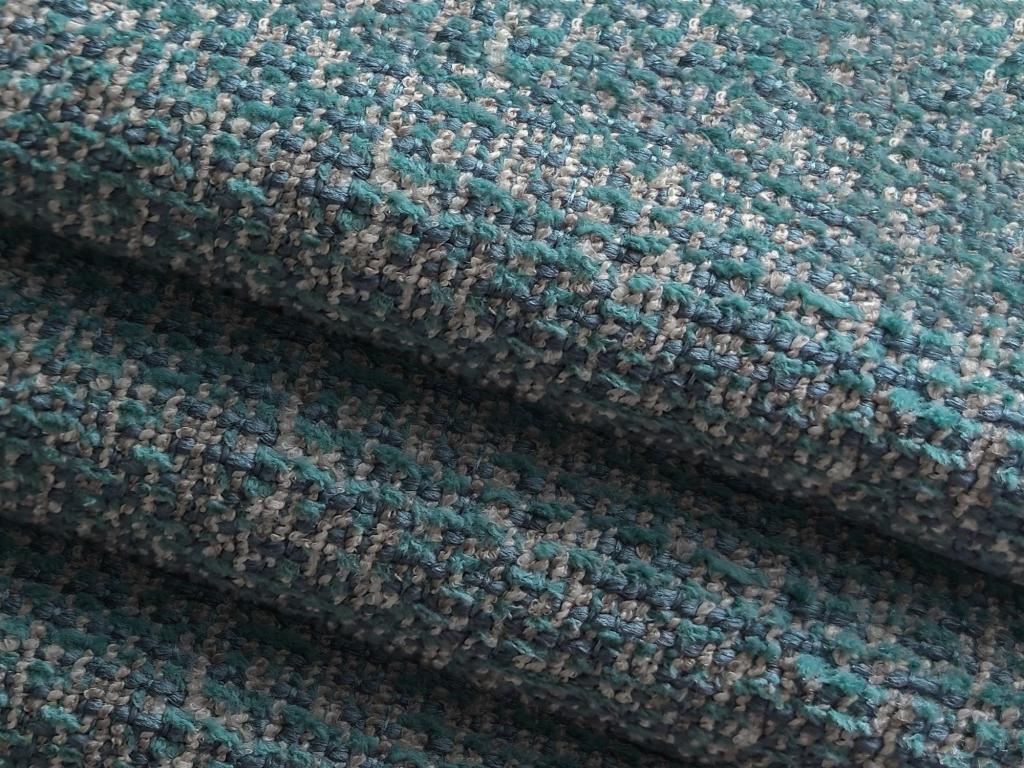 Pouf en tissu texturé - jeans - Vertchez