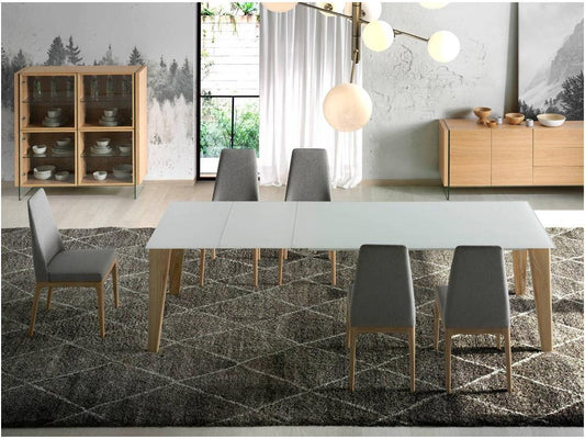 Chaise tissu et pieds chêne clair Vertchez-Couleur Vertchez 46