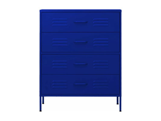 Commode Bleu marine 80x35x101.5 cm Acier