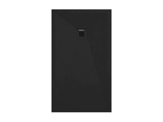 Receveur de douche noir ardoise Vertchez Plus grille de couleur - 160x100 cm