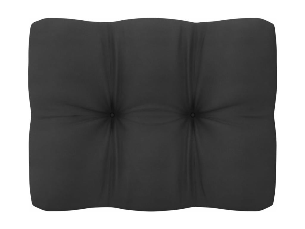 Salon de jardin 14 pièces avec coussins Noir Bois de pin massif