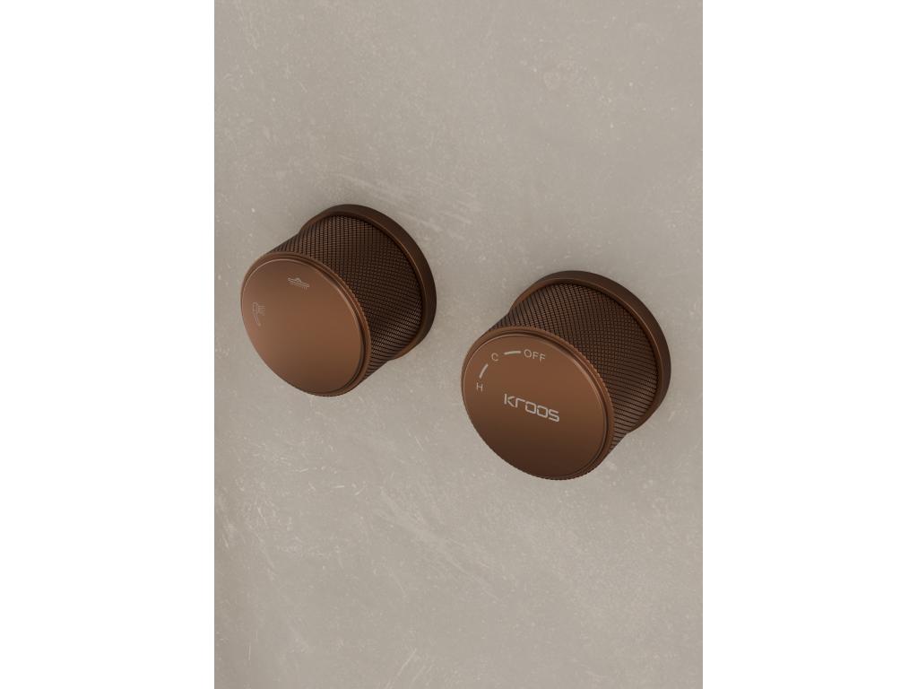 Pack douche encastré Or rose brossé - Vertchez