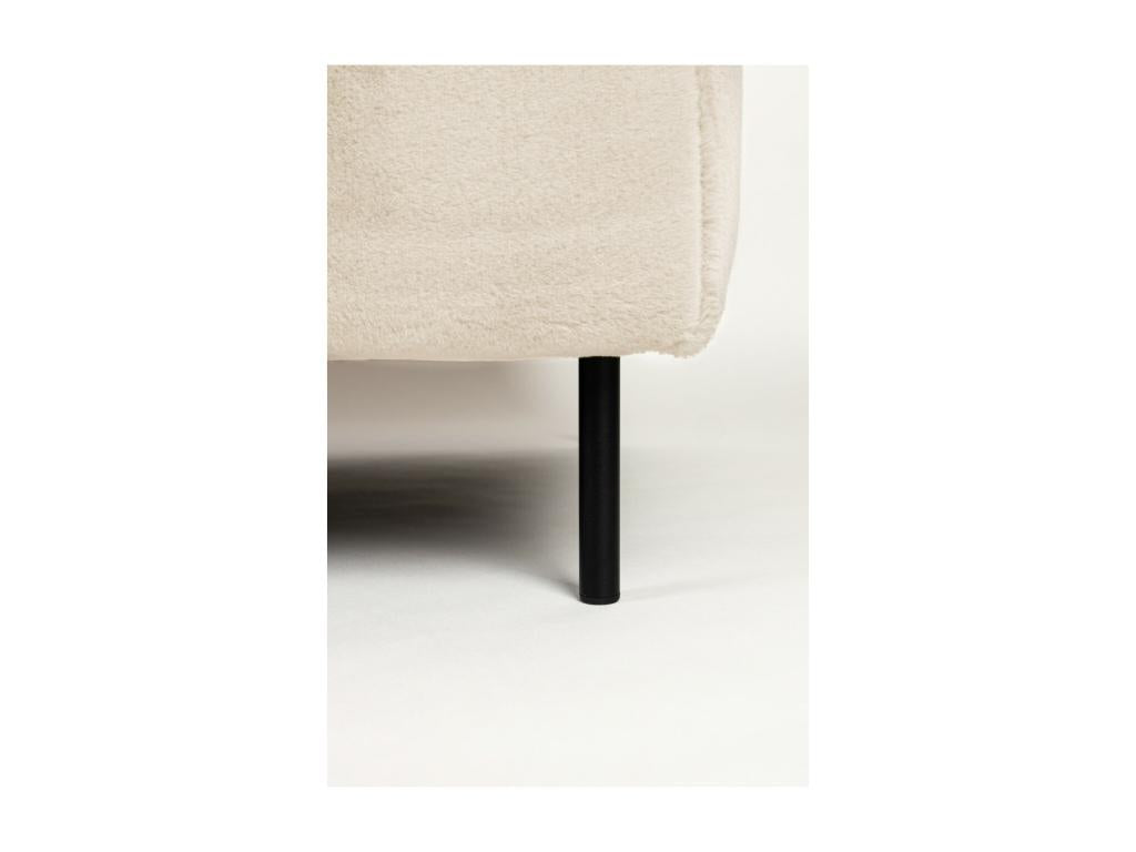 Vertchez - Canapé 2.5 places en tissu doux crème