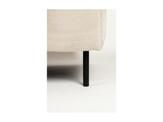 Vertchez - Canapé 2.5 places en tissu doux crème