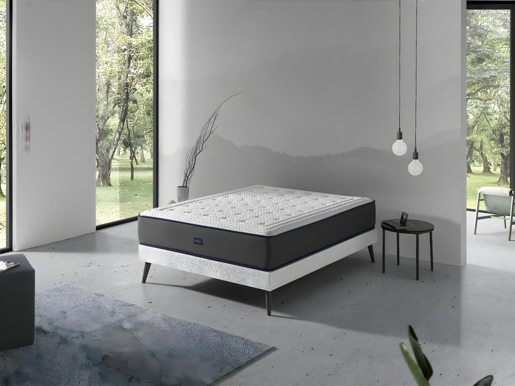 Matelas 120x200 Vertchez SPRING Epaisseur 30 CM Moussee a memoire ressorts ergonomique et respirant- Fermeté 3/5 Moyenne