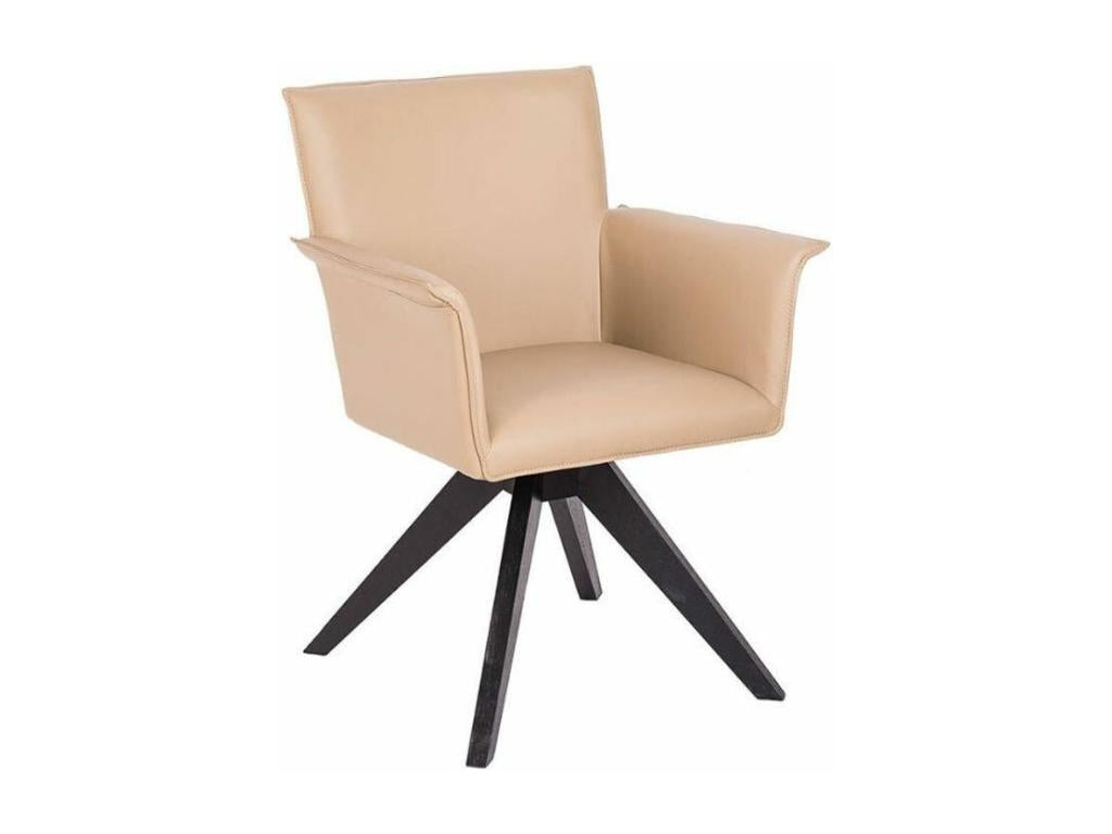 Chaise pivotante similicuir et pieds bois foncé Vertchez-Couleur Vertchez 26 Violet