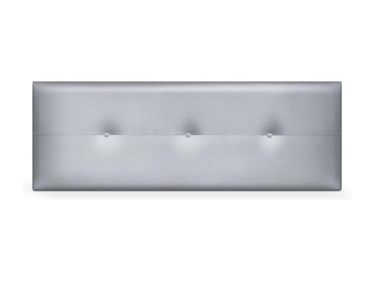 Vertchez Tête de lit similicuir avec Boutons 145x50cm Lits 135/140 - Argent