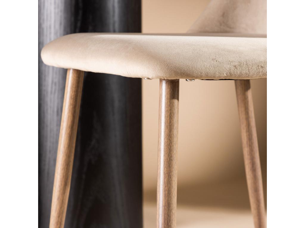 Night chaise de salle à manger marron noyer décor