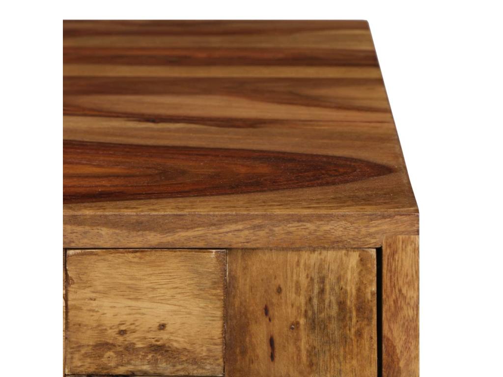 Table basse Bois massif avec finition miel 110x50x37 cm