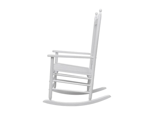 Chaise à bascule avec siège incurvé Blanc Bois
