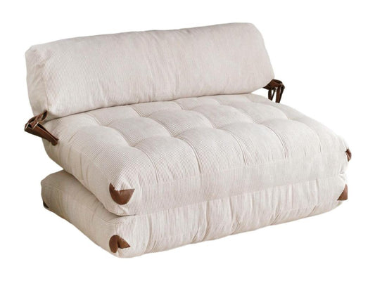 Vertchez 2-seater sofa bed, convertible sofa, guest sofa, storage armchair/bed, 120x75 h79 cm, white
