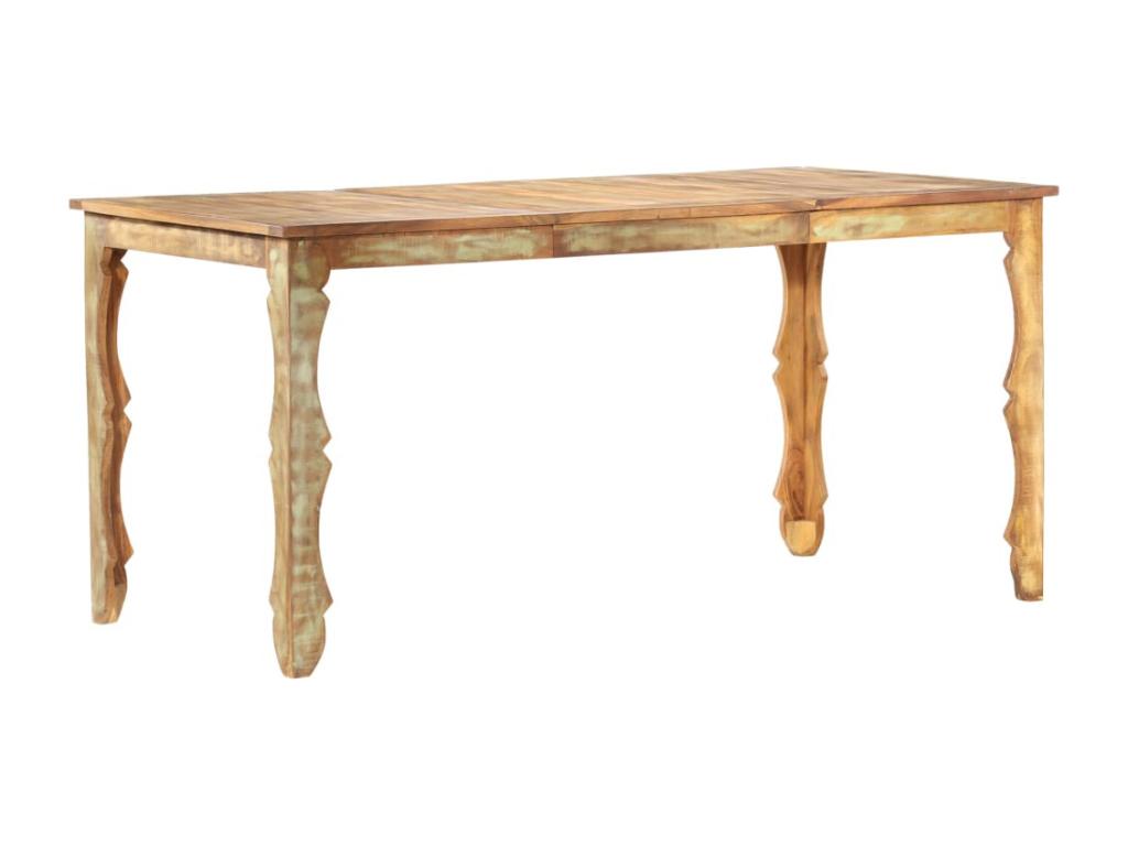 Table de salle à manger 160x80x76cm Bois de récupération massif