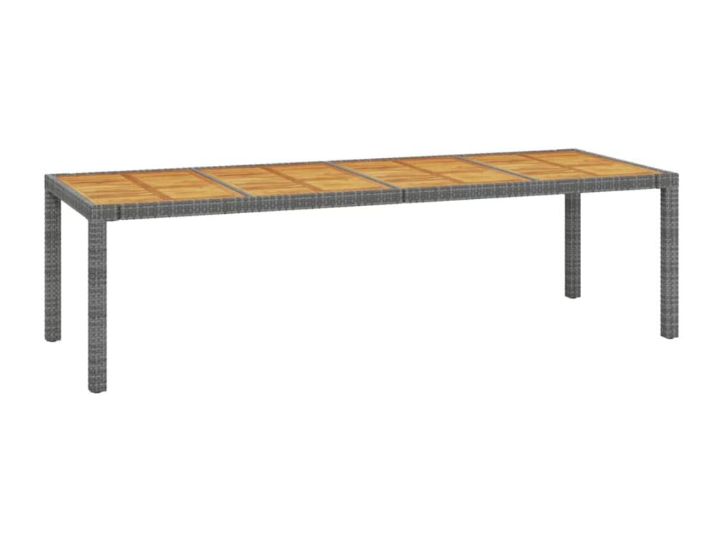 Ensemble à manger d'extérieur 9pcs coussins Résine tressée Gris