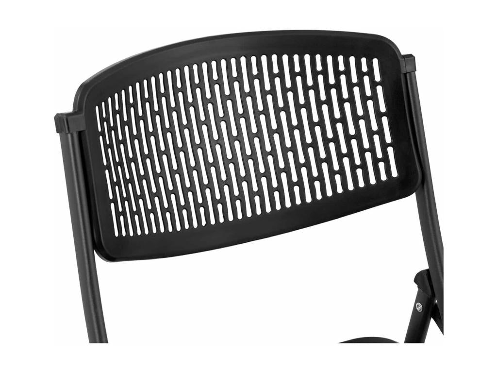 Lot de 5 chaises restaurants les cafés les bureaux et les salles d'attente 150 kg max conception pliante noir 14 0006014