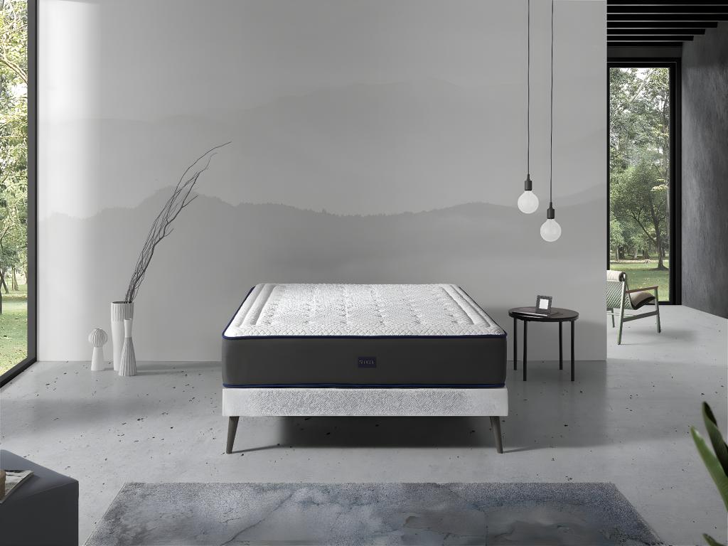 Matelas 120x200 Vertchez SPRING Epaisseur 30 CM Moussee a memoire ressorts ergonomique et respirant- Fermeté 3/5 Moyenne