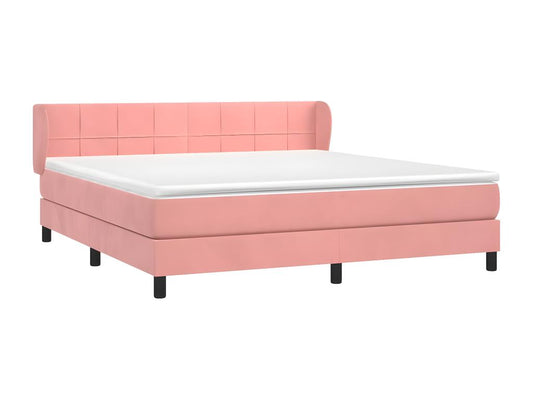 Lit à sommier tapissier avec matelas Rose 180x200 cm Velours