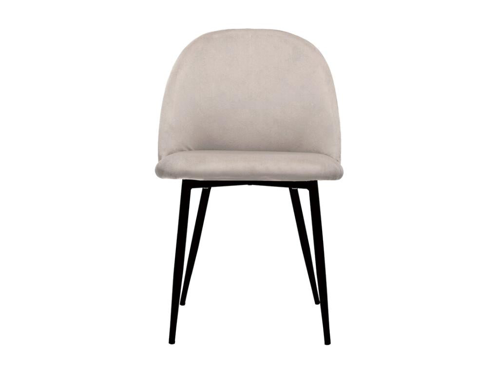 Chaises design en tissu velours Vertchez et métal noir lot de 2 Vertchez