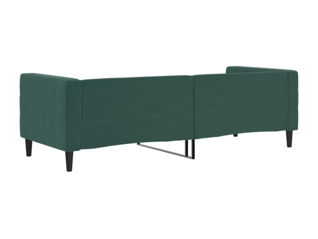 Lit de repos vert foncé 80x200 cm velours