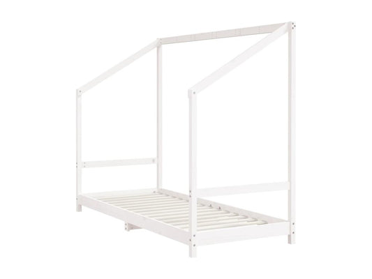 Cadre de lit d'enfant blanc 2x 80x200 cm bois de pin massif