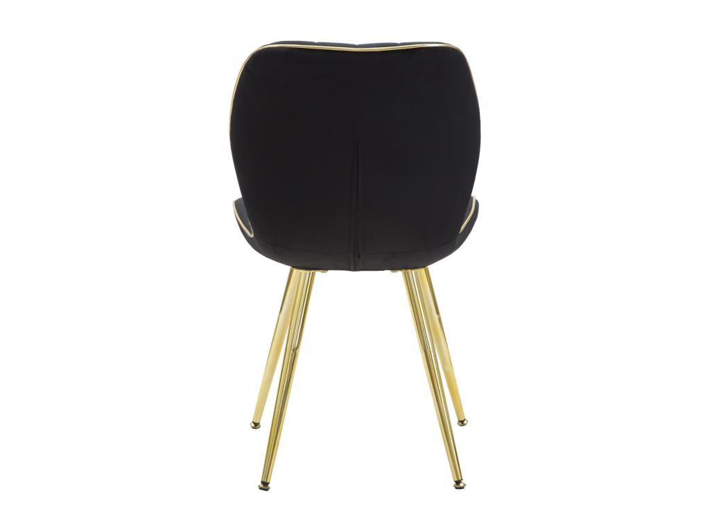 CHAISE SPACE PARIS NOIR/OR ENSEMBLE 2 PCS CM 46x58x77