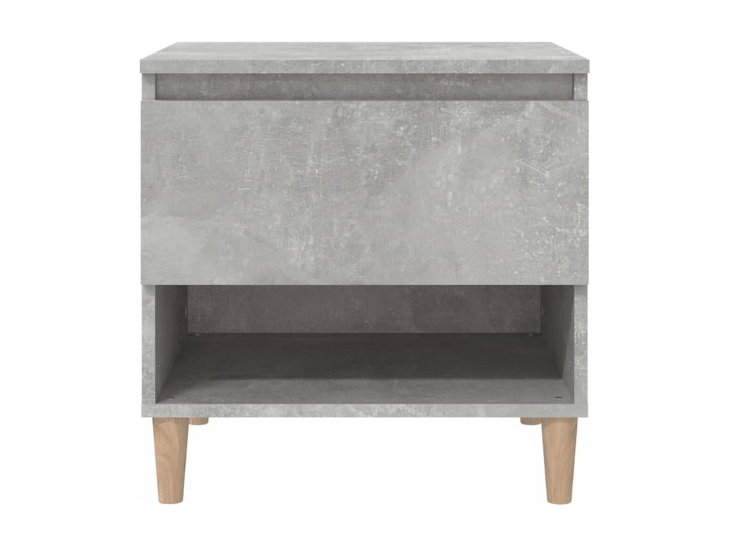 Table de chevet Gris béton 50x46x50 cm Bois d'ingénierie