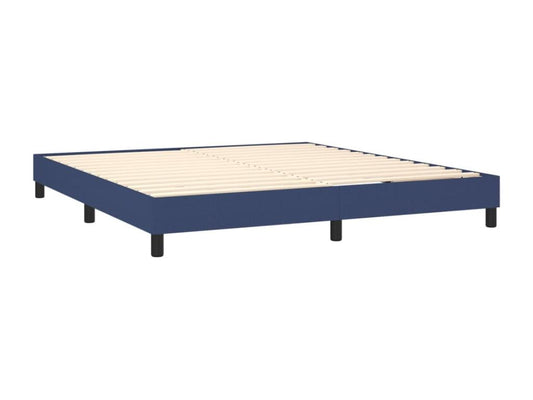 Sommier tapissier avec matelas et LED Bleu 180x200 cm Tissu