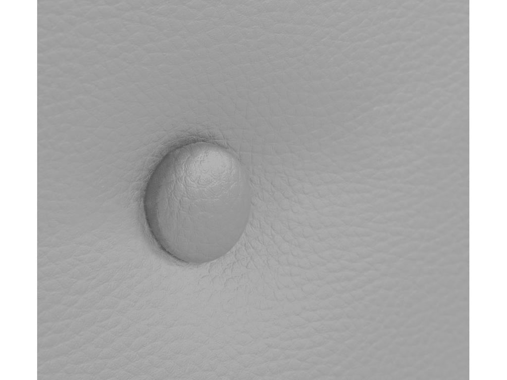 Vertchez Tête de lit similicuir avec 2 Vertchezées de boutons 160x50cm Lits 150/160 - Gris clair