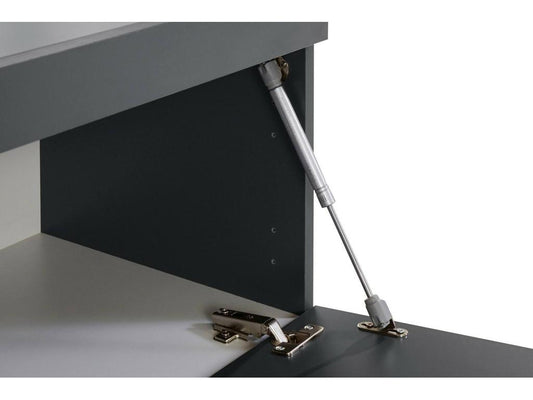 Meuble TV Vertchez Buffet bas de salon avec 3 portes Base meuble TV 220x40h35 cm Anthracite