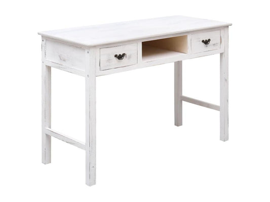 Table console Blanc antique 110x45x76 cm Bois