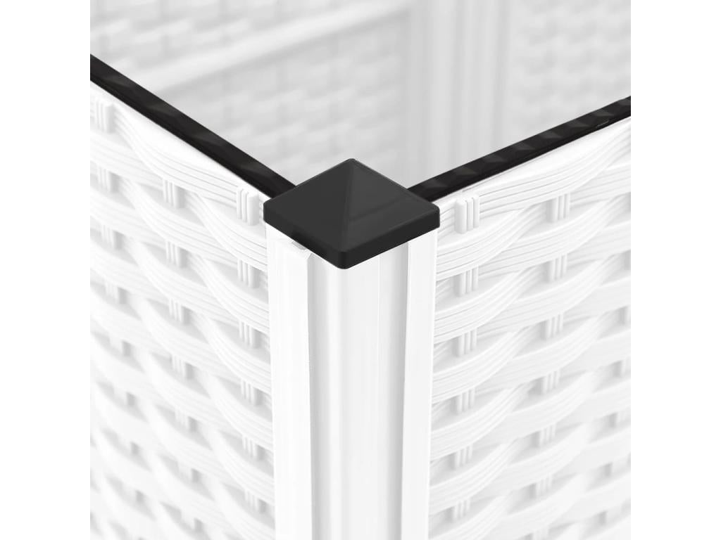 Jardinière avec treillis Blanc 120x40x121.5 PP