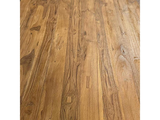 Table à manger bois recyclé teck pied Vertchez 220 cm Vertchez