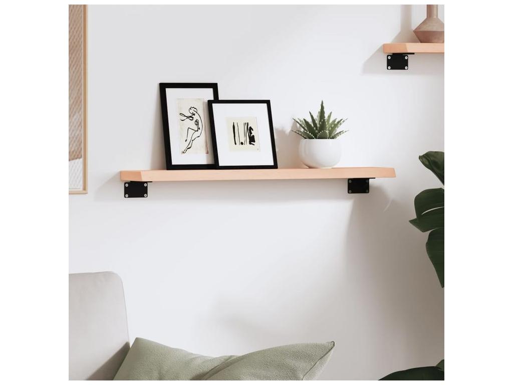 Étagère murale 60x10x2 bois de chêne massif non traité