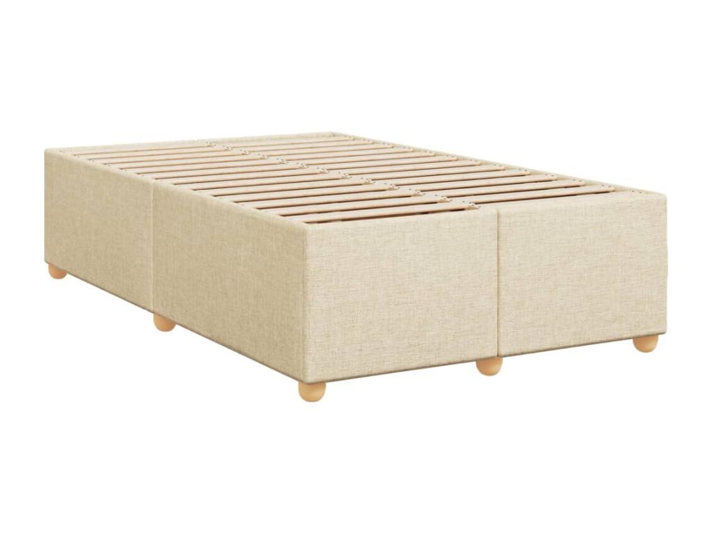Sommier à Vertchez de lit avec matelas crème 120x190 cm tissu