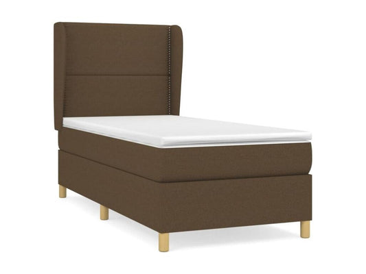 Sommier à Vertchez de lit avec matelas Marron foncé 100x200