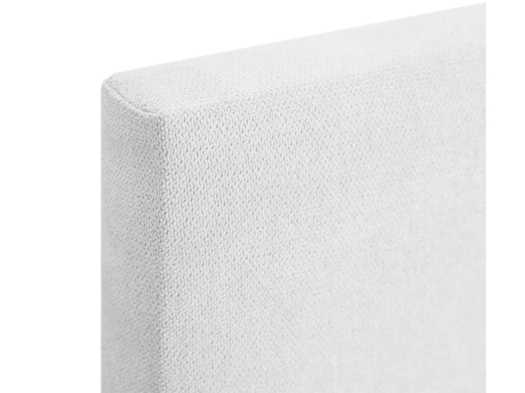 Vertchez Tête de lit en tissu Aqualine lisse avec Boutons 95x105cm avec pieds Lits 90 - Blanc