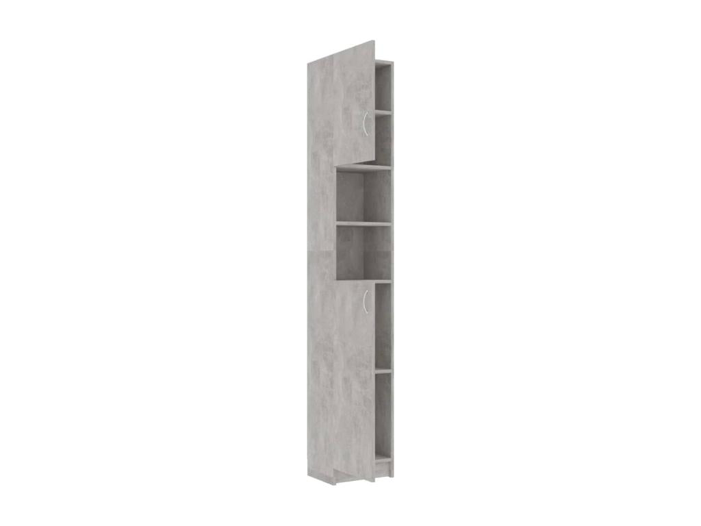 Armoire de salle de bain Gris béton 32x25.5x190
