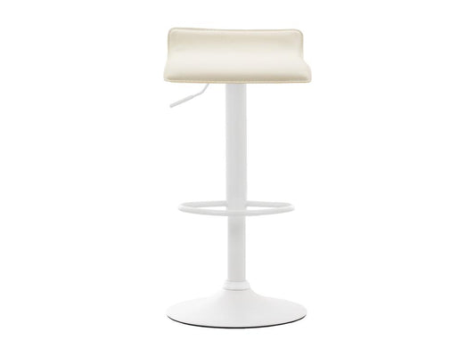 Tabouret de bar - Similicuir / Métal - Crème - Dyn V2