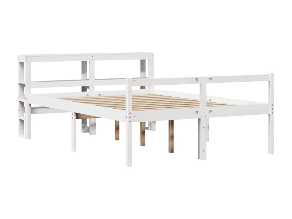 Lit pour personne âgée et tête de lit 160x200cm bois pin massif