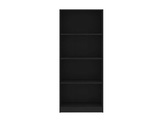 Bibliothèque à 4 niveaux Noir 60x24x142 cm Bois d'ingénierie