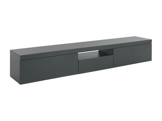 Meuble TV Vertchez Buffet bas de salon avec 3 portes Base meuble TV 220x40h35 cm Anthracite