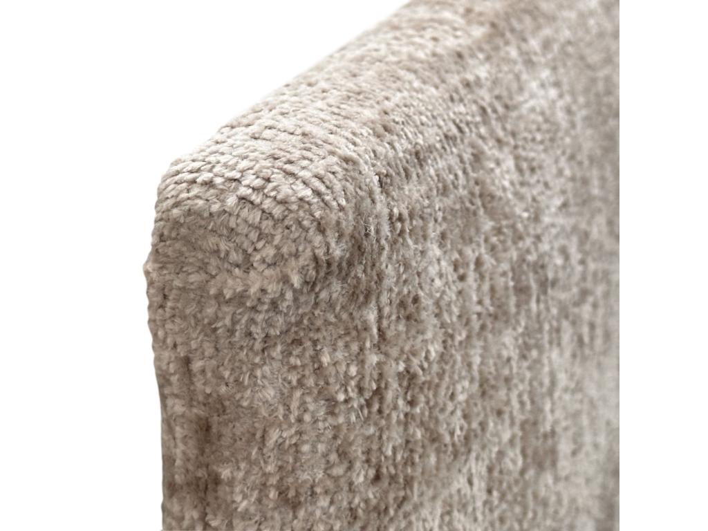 Vertchez Tête de Lit Laine Naturelle 95x105cm avec Pieds de Lit 90 - Beige