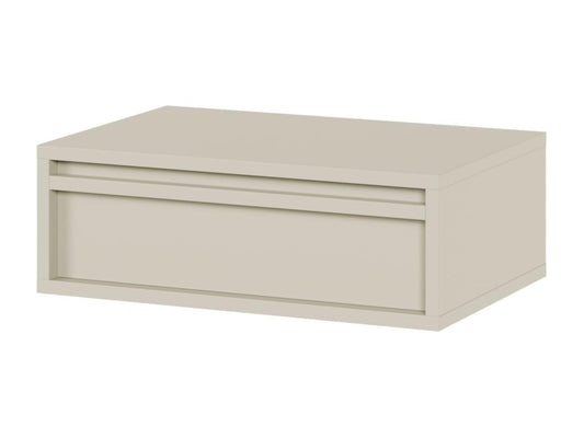 Table de chevet - 50 cm - avec tiroir - suspendu - grège - EVO