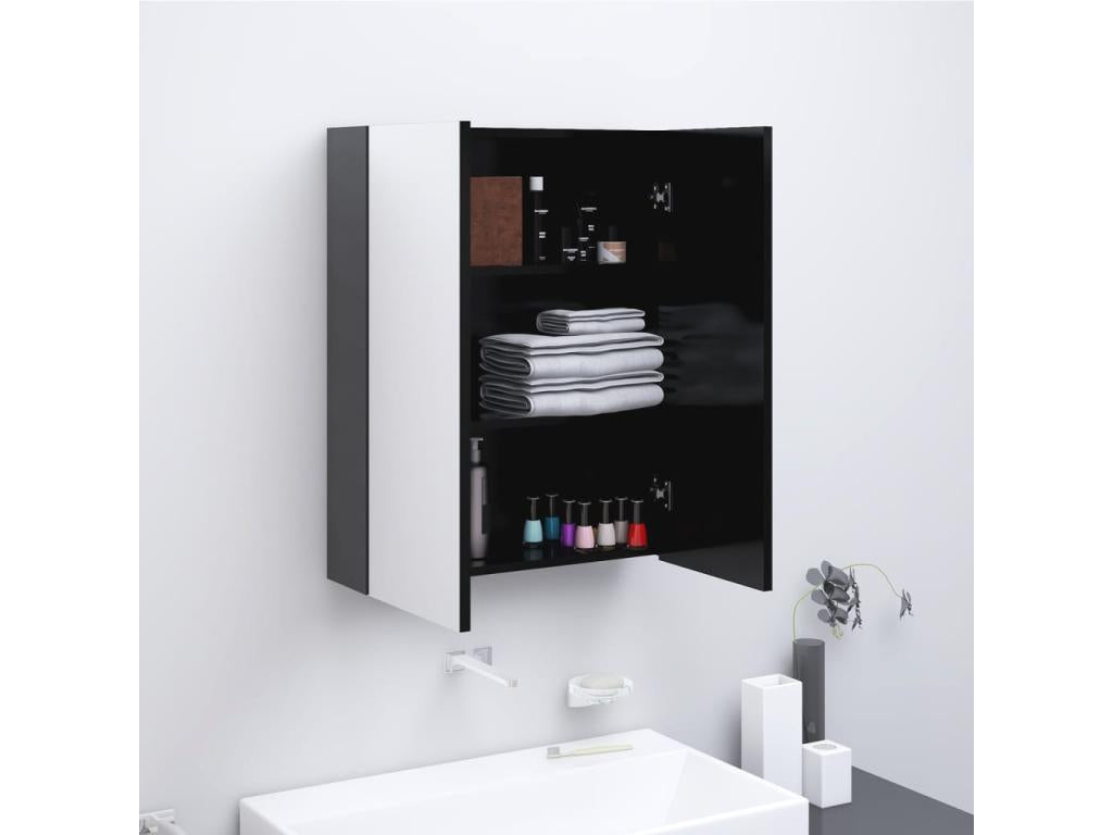Armoire à miroir de salle de bain 60x15x75 MDF Anthracite