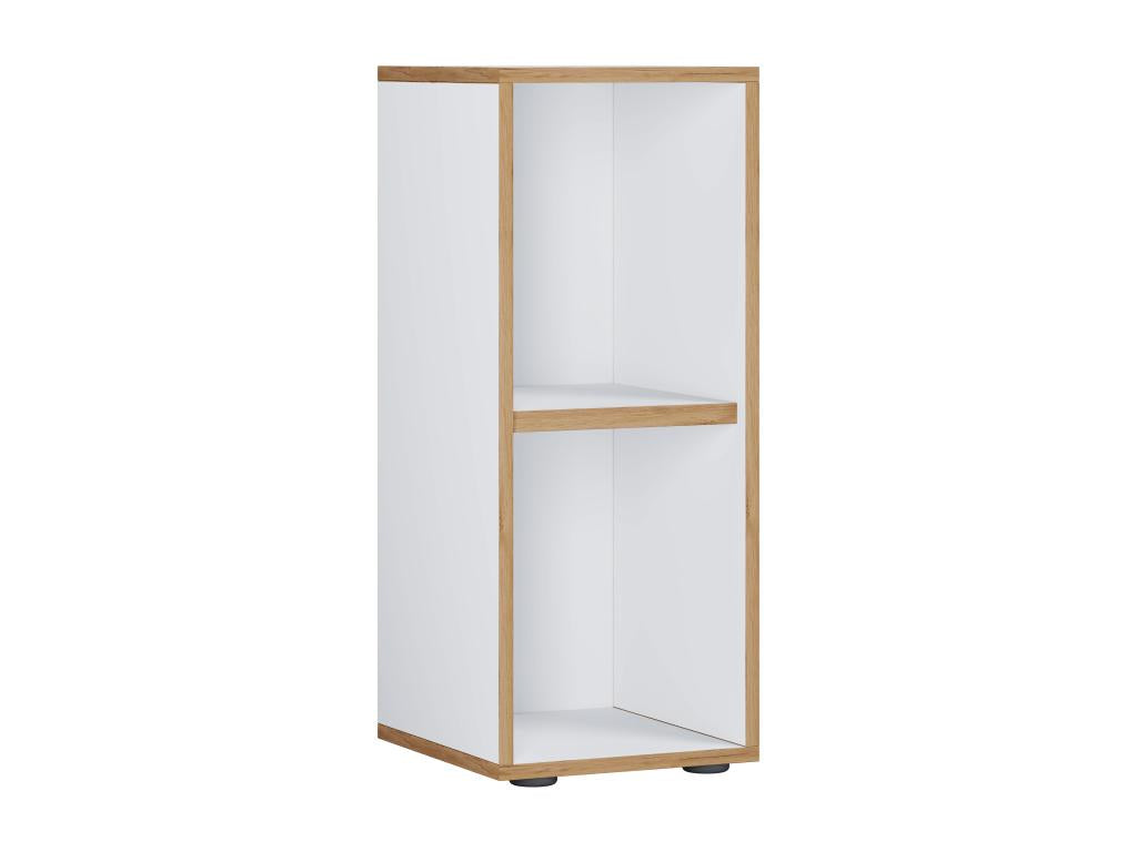 Vertchez bois Bureau Étagère sur pied Livres Dossiers Étagère à dossiers Étagère à livres Salia 2 fois L- 30 cm Blanc