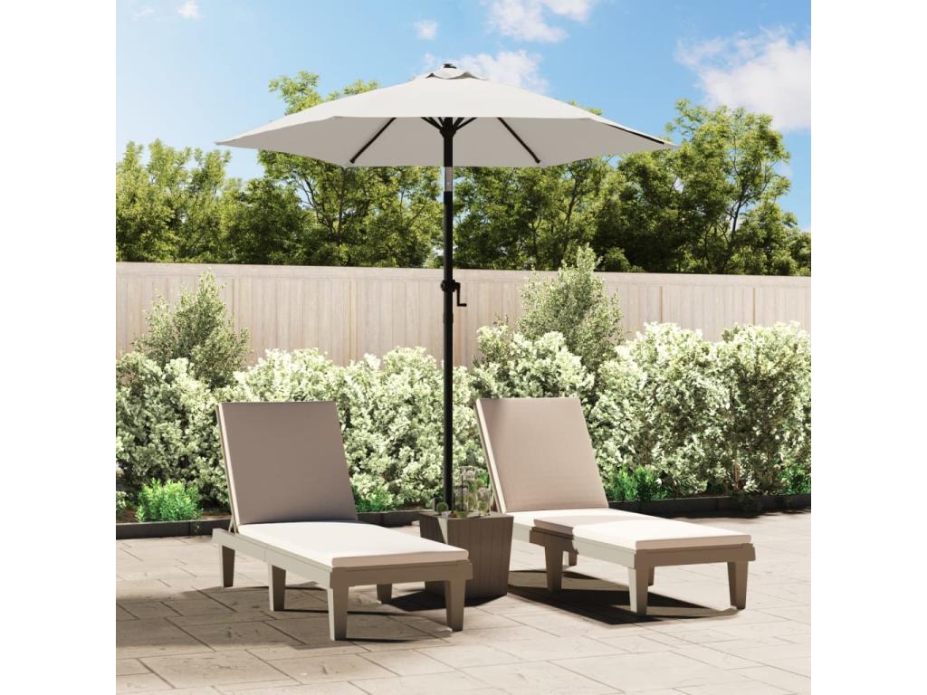 Parasol Blanc sable 200x224 cm Aluminium