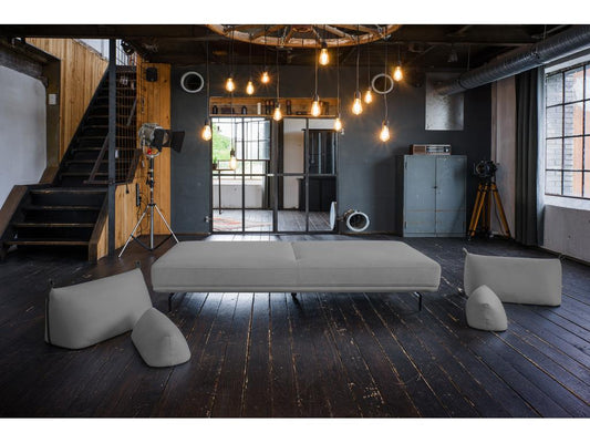 Sofa bed - Grey woven fabric - Vertchez