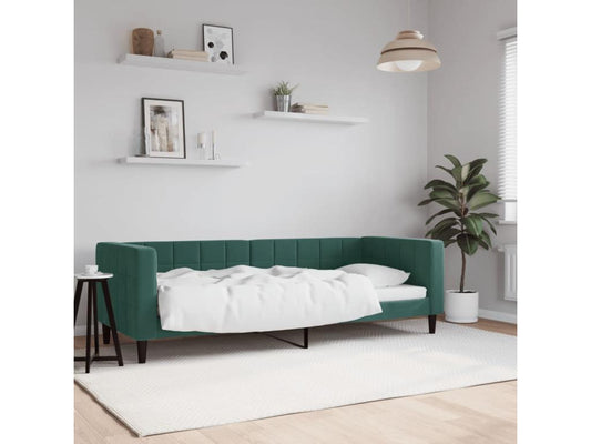 Lit de repos vert foncé 80x200 cm velours